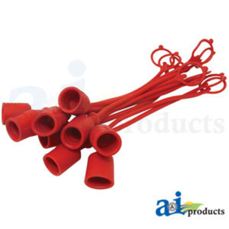 A & I PRODUCTS Dust Cap, 3/8", Red   8" x4" x4" A-C211317